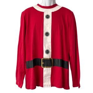 Holiday Arcade Santa Claus Christmas Outfit T-Shirt Size Large